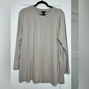 J Jill Wearever Easy A line Tank Cardigan Truffle Beige Set Women’s Size L